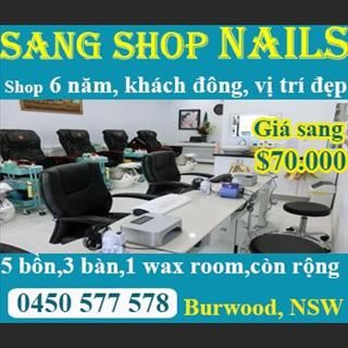 Sang lại shop nail đã hoạt động 6 năm vùng Burwood, NSW, thu nhập tốt